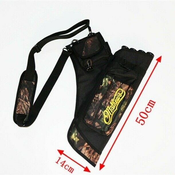 Archery Canvas Back Arrow Quiver Hunting Target Arrow Quiver 4 Tube Hip Quiver