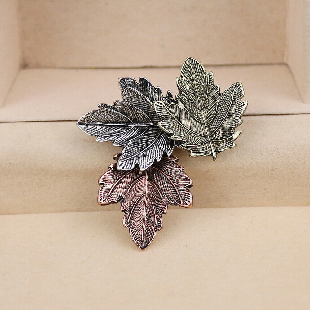 Exquisite Brooch Stylish Maple Leaf Lapel Pin Badge for Coat Sweater Shirt Dress
