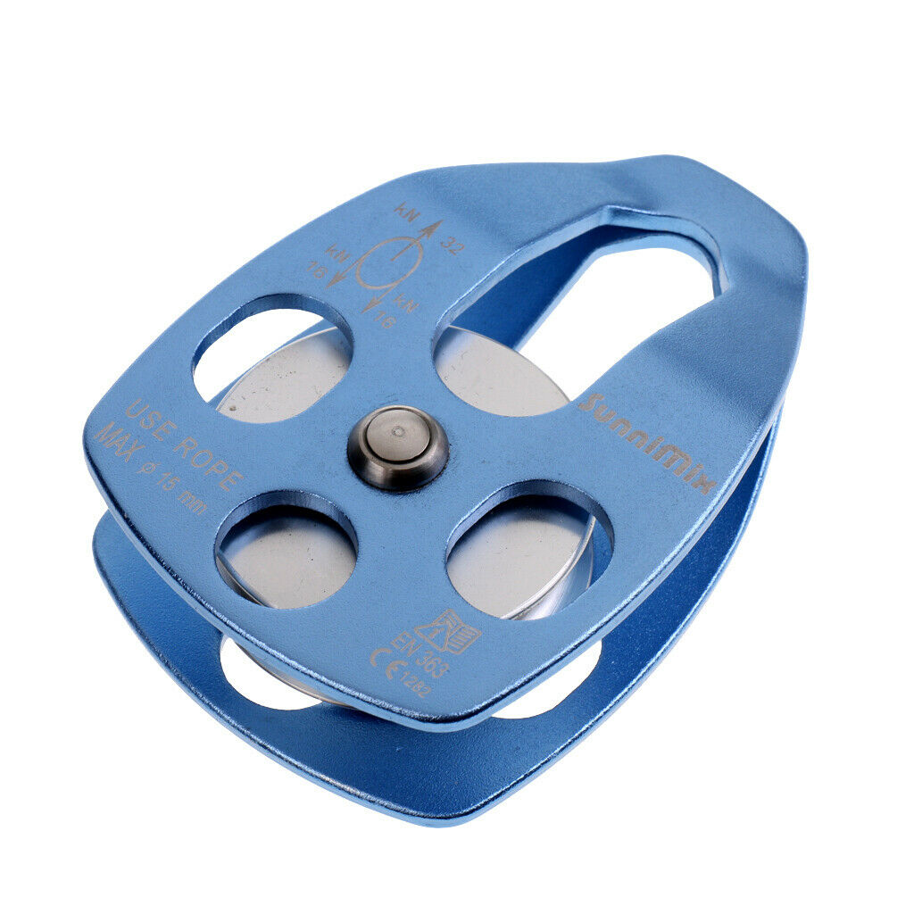 32KN Rock Climbing Pulley Single Sheave Tree Surgeon Rigging Rappel