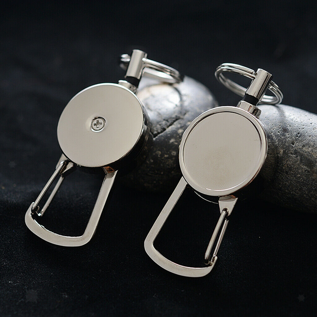 2 Pack Heavy Duty Key Holder Key Chain Buckle with Steel Cable Keyrings 50cm