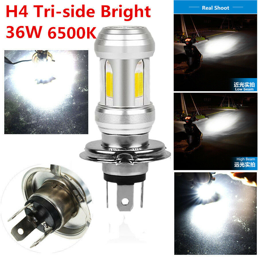 -XN1x Motorcycle Bike H4 36W LED 3000LM Tri-sides Bright Headlight Light Bulb