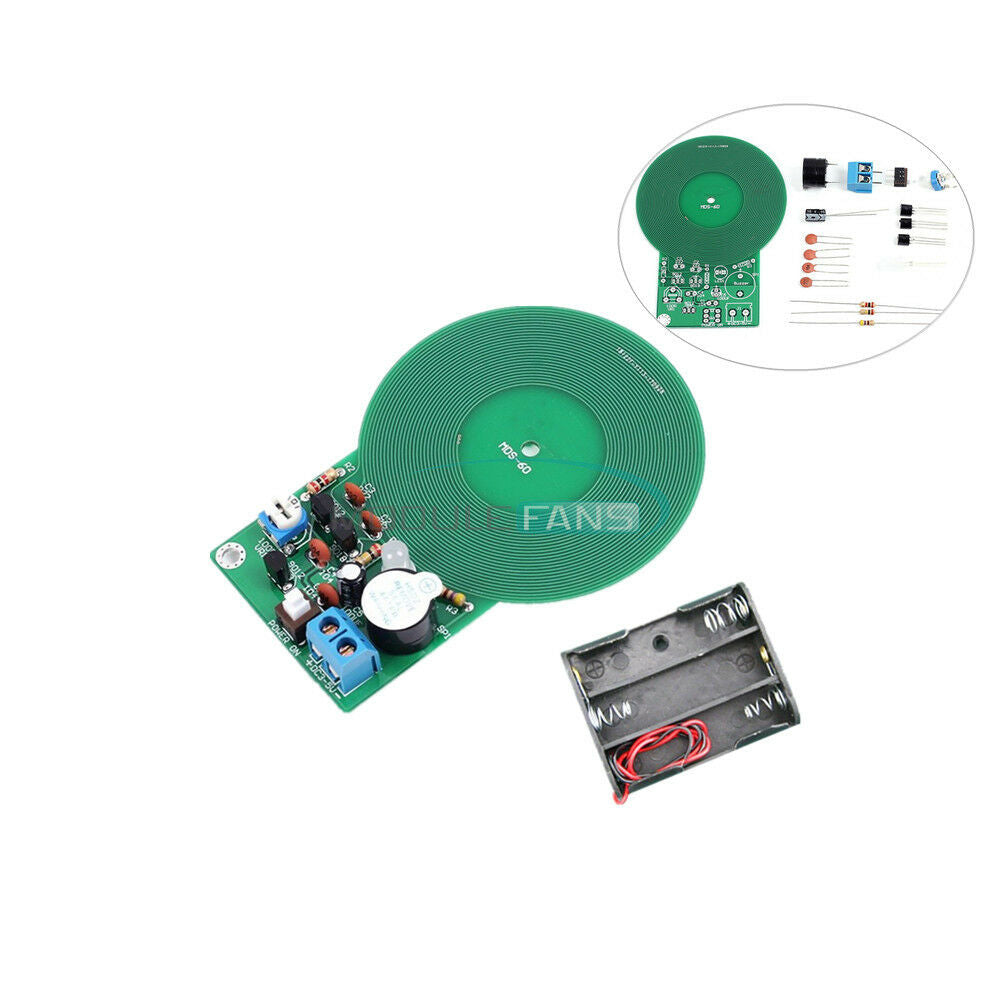 Electronic Metal Detector 3V-5V 60mm Non-contact Sensor DIY Kit+Battery Box 3xAA