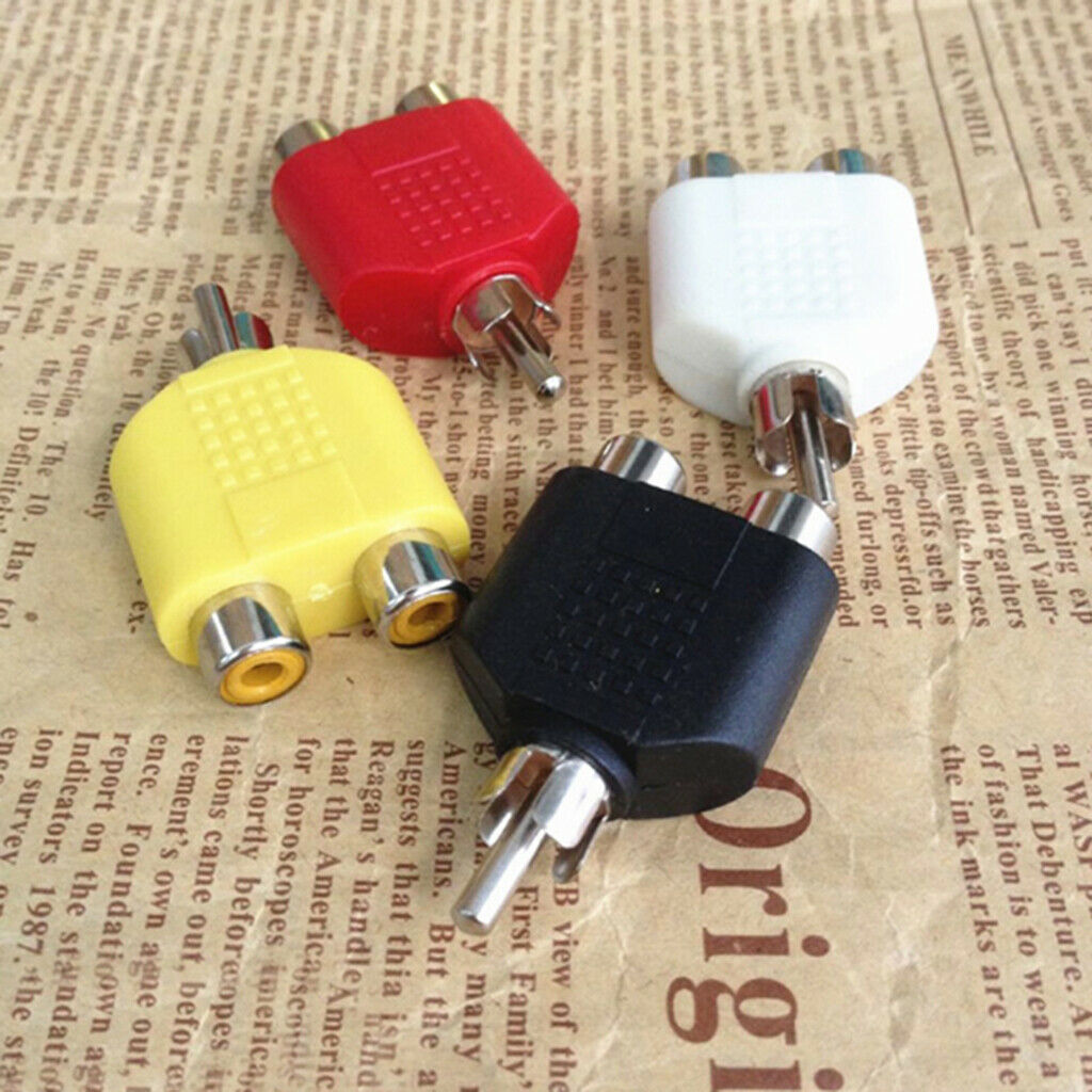 Cinch Y Splitter AV Audio Video Male Converter Male to 2