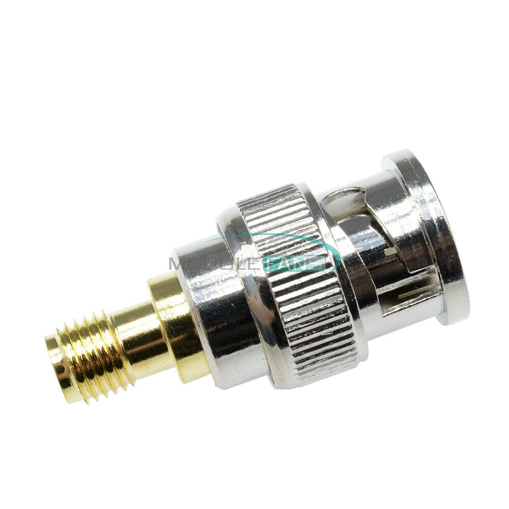 2PCS BNC Male to SMA Female RF Jack Plug Coaxial Adapter Connector Straight