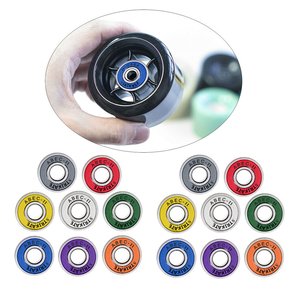 16Pcs Frictionless Abec 11 Skateboard Bearing Rolling Bearings Bearing