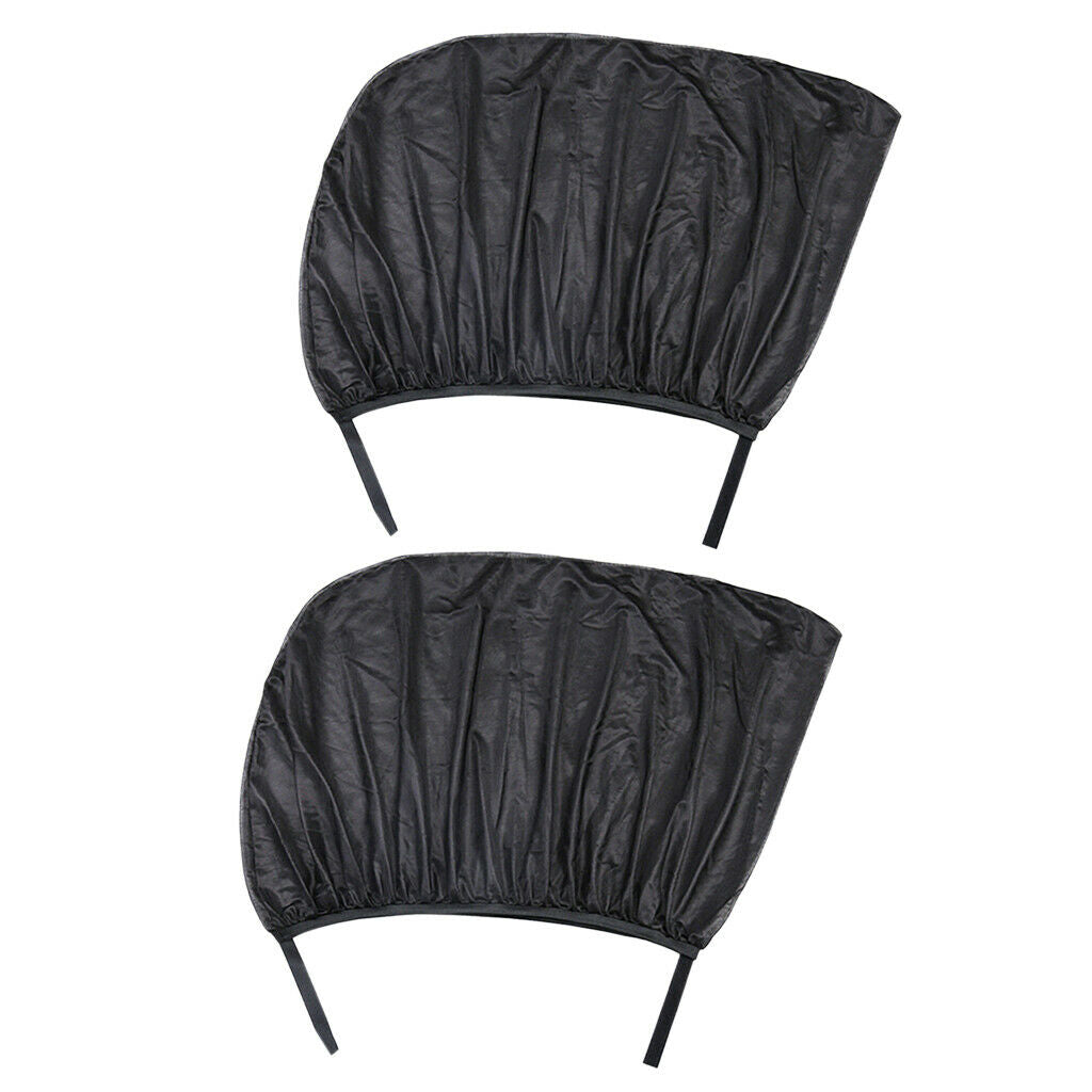 2Pcs Car UV Protection Sun Shade Cover Shield Curtains For Rear Side Window