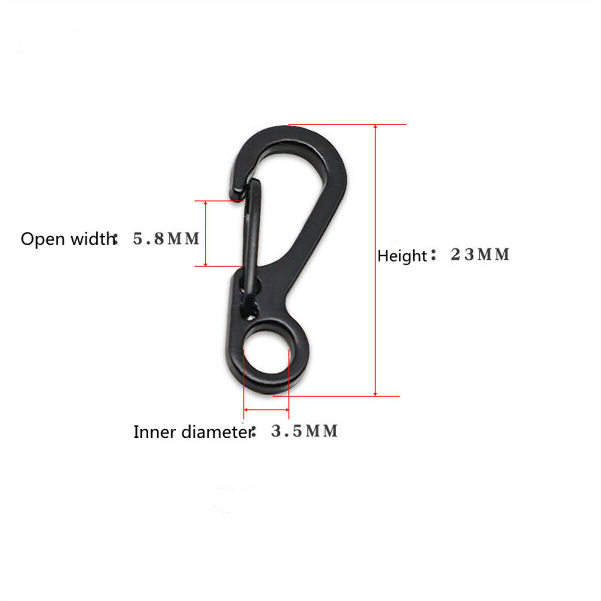 10x Alloy Mini Heavy Duty Carabiner Key Chain Snap Hook Clip Outdoor Camping