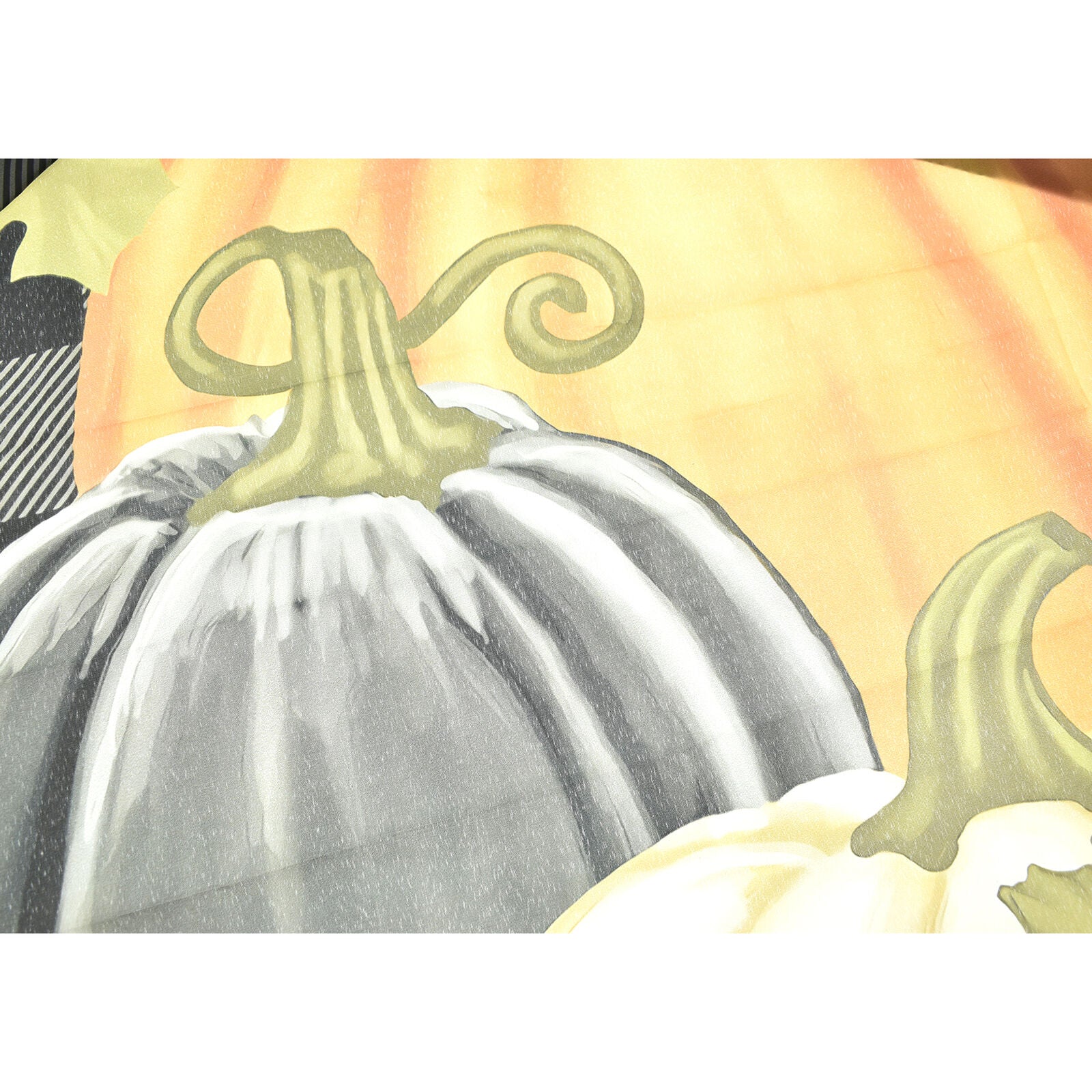 #145 AUTUMN FALL CHECKERED PUMPKINS LARGE HOUSE FLAG 28X40 BANNER