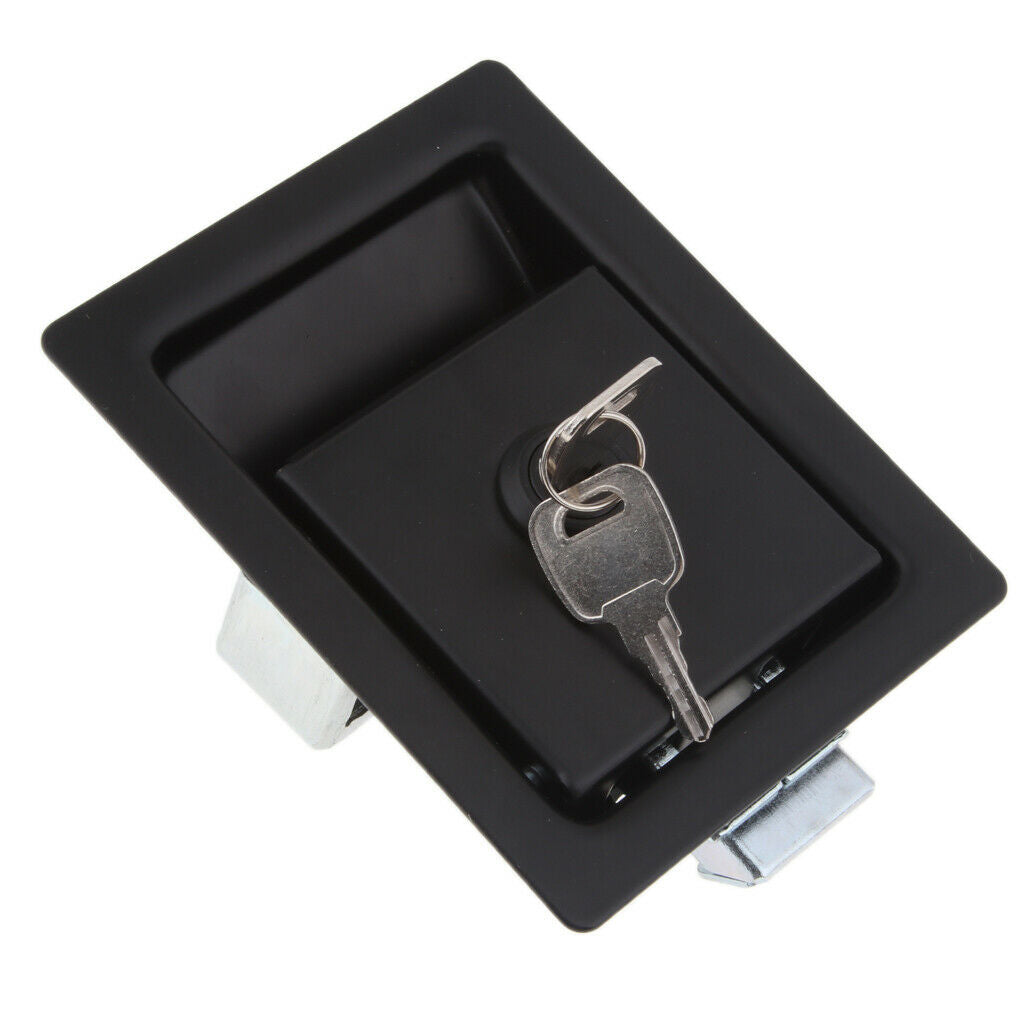 (Black) RV Motorhome Paddle Entry Door Lock Latch Handle