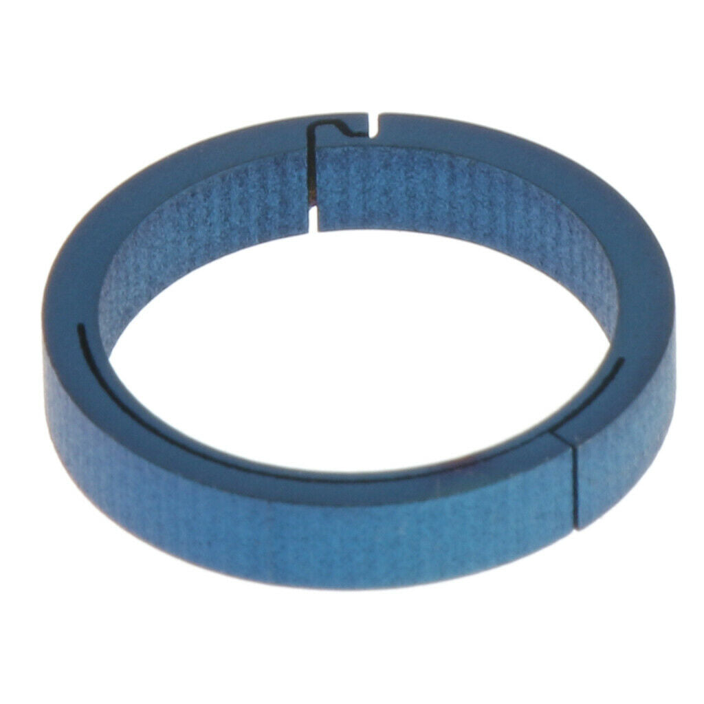 Titanium Circle Spring Keychain Buckle Clip Round Hook Key Chain 18mm Blue
