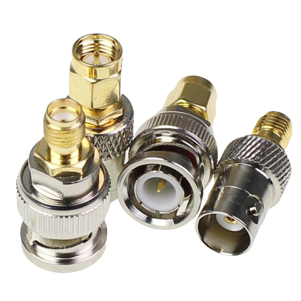 4 Piece BNC Male To SMA Female Antenna Adapter For Antennas, Radios,