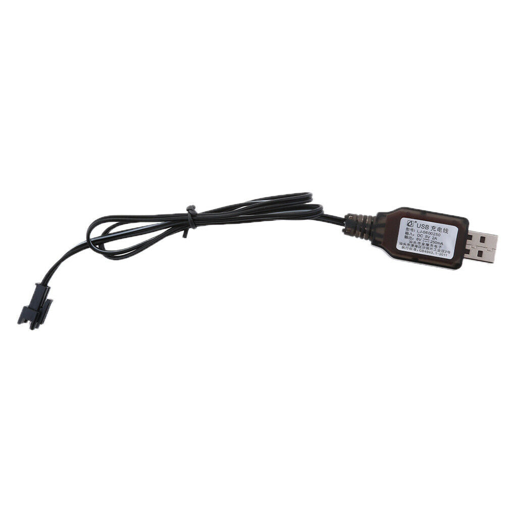 6V USB to SM 2P Female Plug NI-MH/NI-Cd Batteries Charge Cables Cord for RC Cars