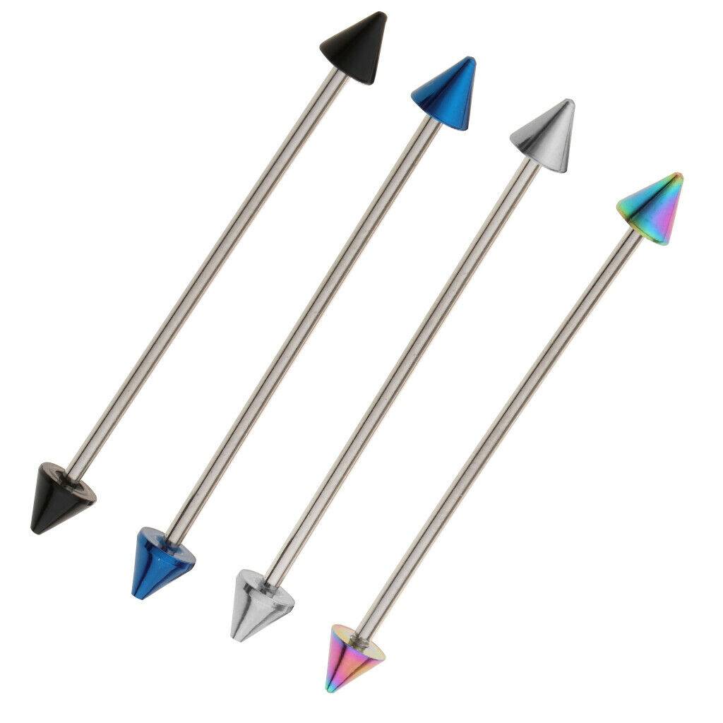 4 Pieces Stainless Steel Ear Tragus Ring Lip Tongue Bar Piercings Jewelry