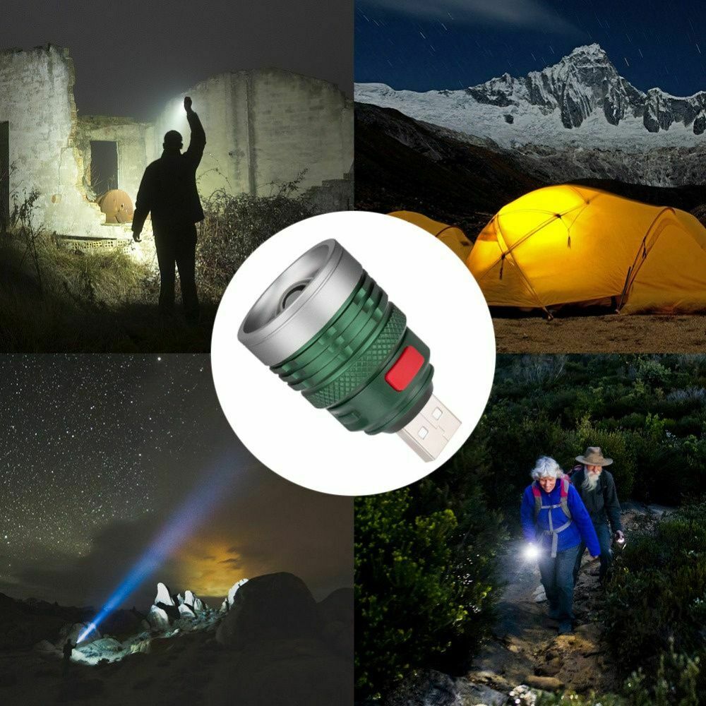 USB Flash light By USB Ultra Bright USB Flashlight 3 modes Mini Zoomable