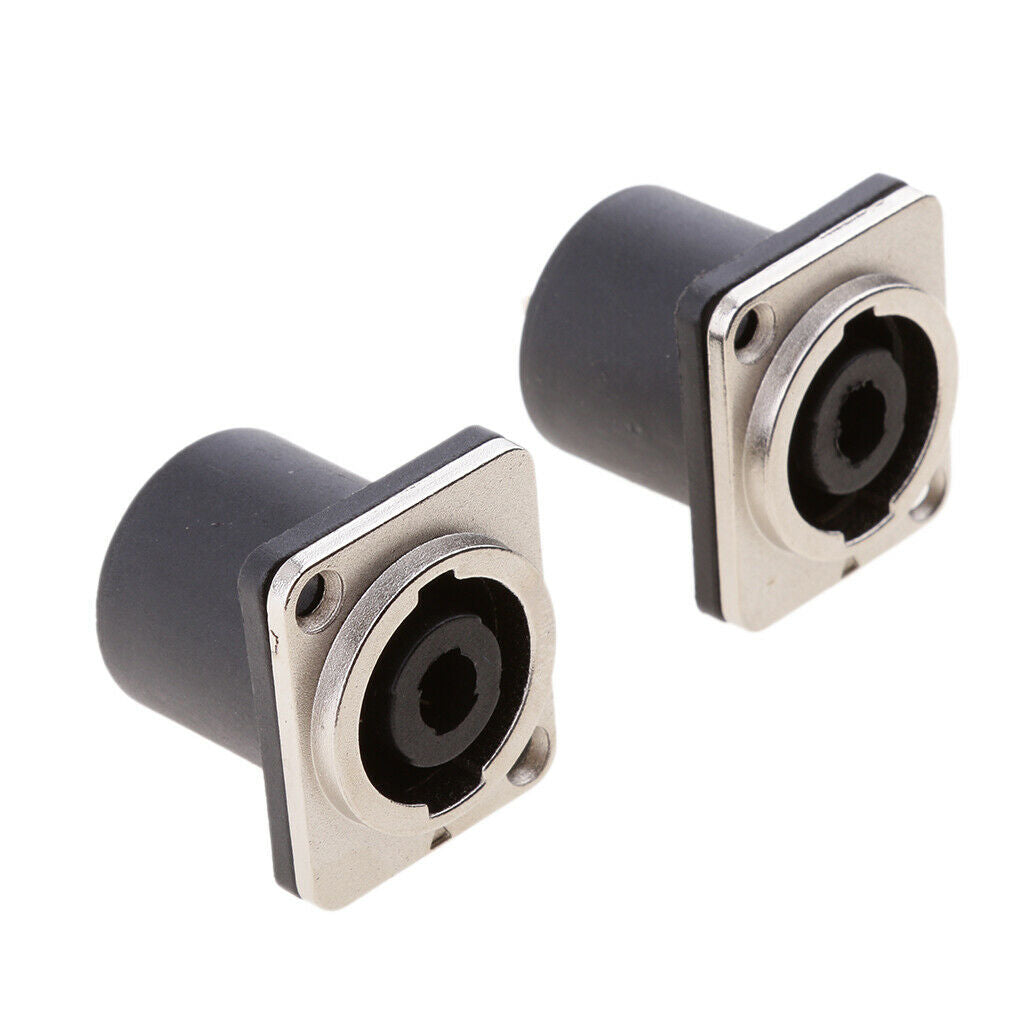 2Pcs Speaker 4 Pin Female Jack Audio Speaker Cable Connector Replacement
