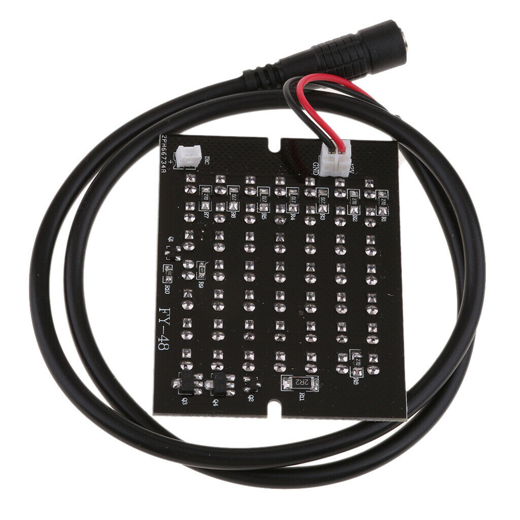 4Pieces 48 LEDs 940nm Infrared IR Board Module 12V 90° for CCTV Camera