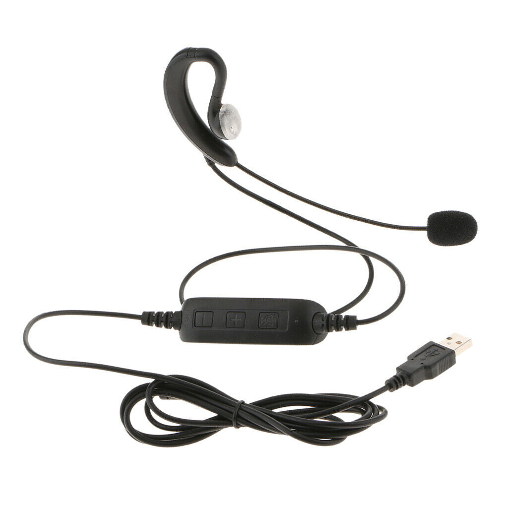 USB Call Center Telephone Headphone with Noise Cancelling Monaural Headset