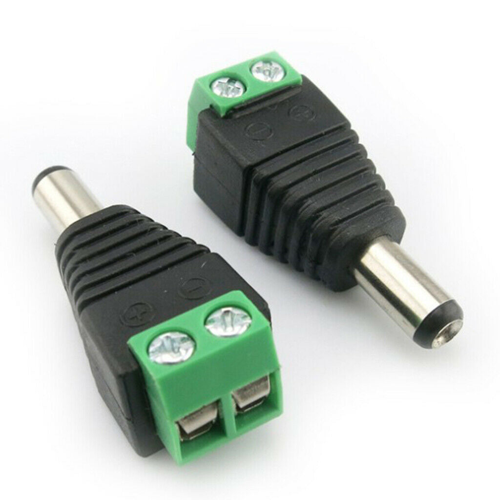10 Pieces 12V Male DC Power   Plug Adapter Connector for CCTV Camera