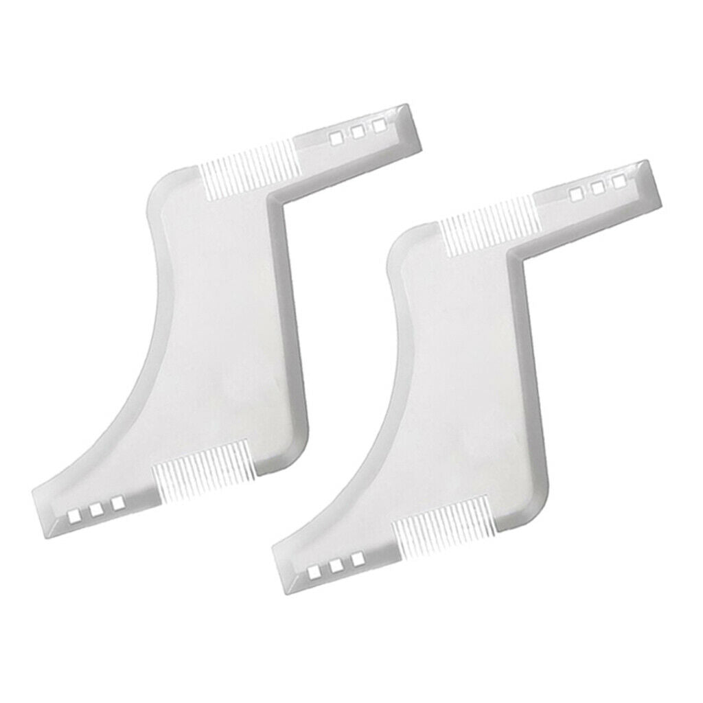 Double-sided Beard Shaping Comb Facial Hair Styling Template Guide Clear