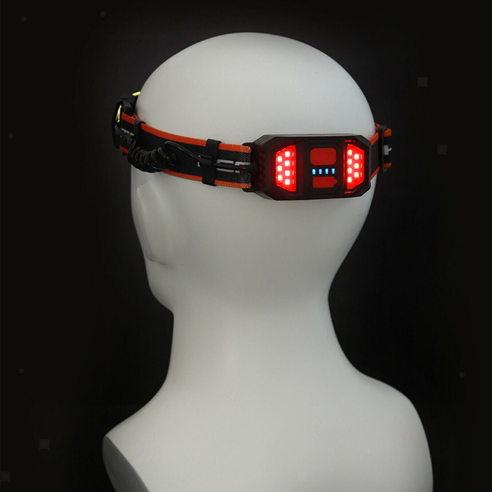 LED Elastic Head Band Headlamp Torch Flashlight Bar Broadbeam Floodlight