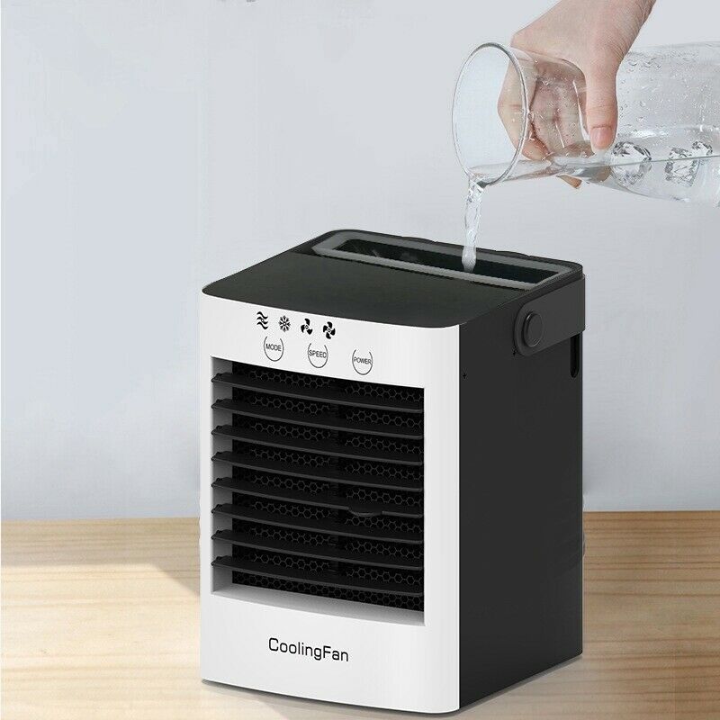 2X(Portable USB Powered Mute Mini Cooling Fan Air Conditioning Fan Home OffU1S3)