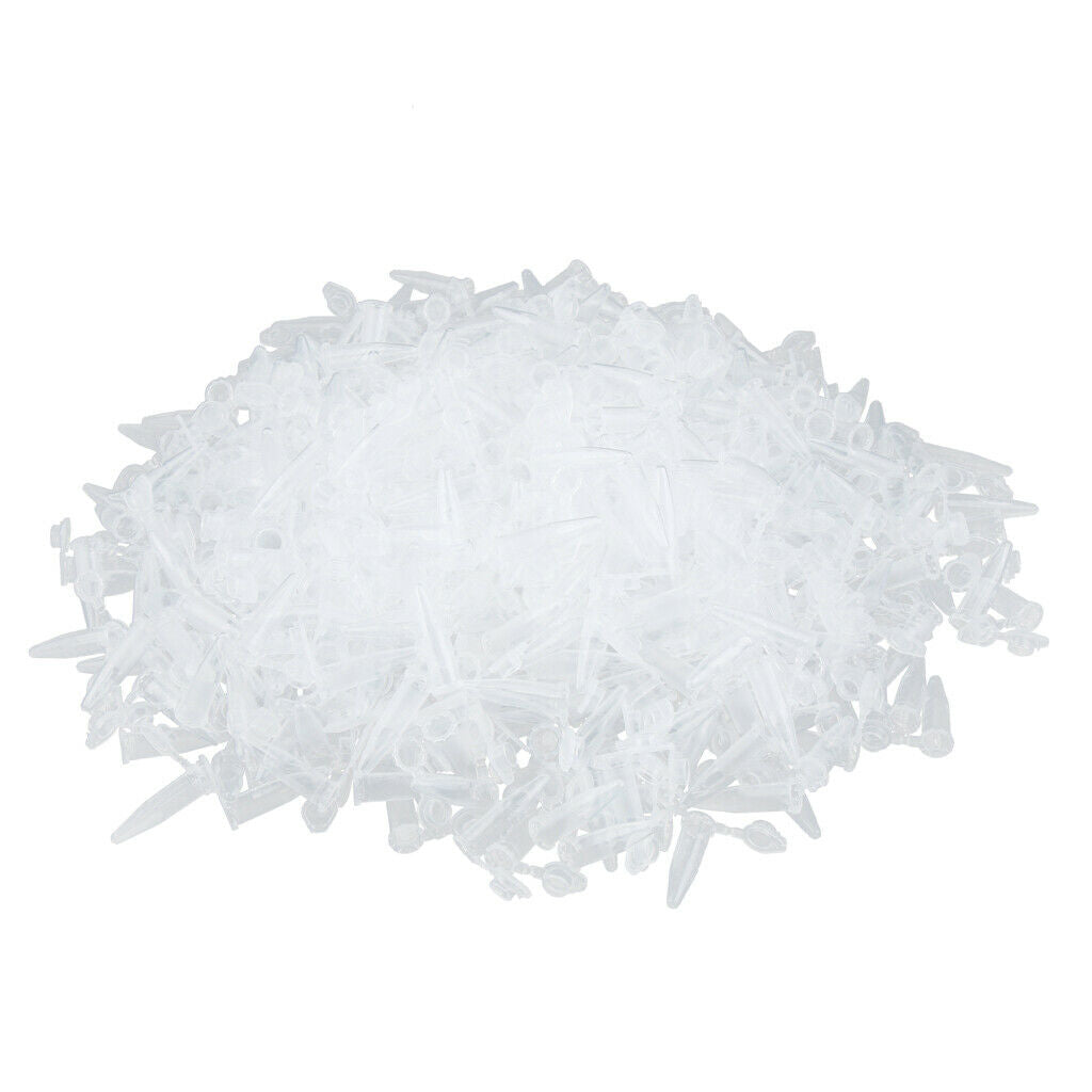 1000 Pieces 0.5ml Graduated Micro Centrifuge Test Tube Vial with Snap