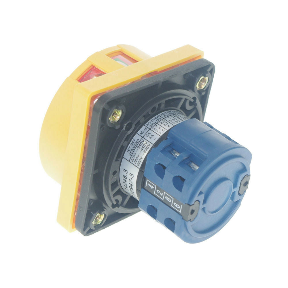 (1)Rotary Switch 48*48mm Cam Changeover Switch 20A 0-1 "OFF"-"ON" Pad-lock type