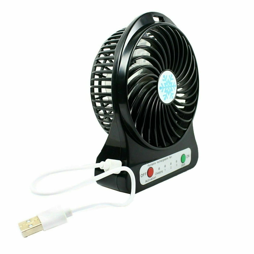 Portable Rechargeable Fan air Cooler Mini Operated Desk USB - NO Battery