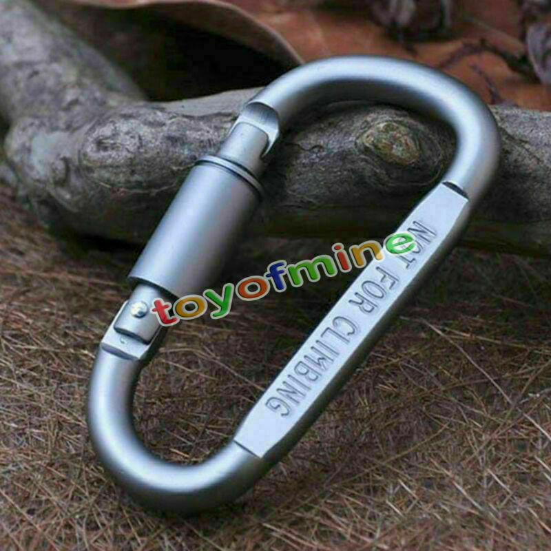 Ideal Aluminum Carabiner D-Ring Key Chain Keychain Clip Hook Outdoor
