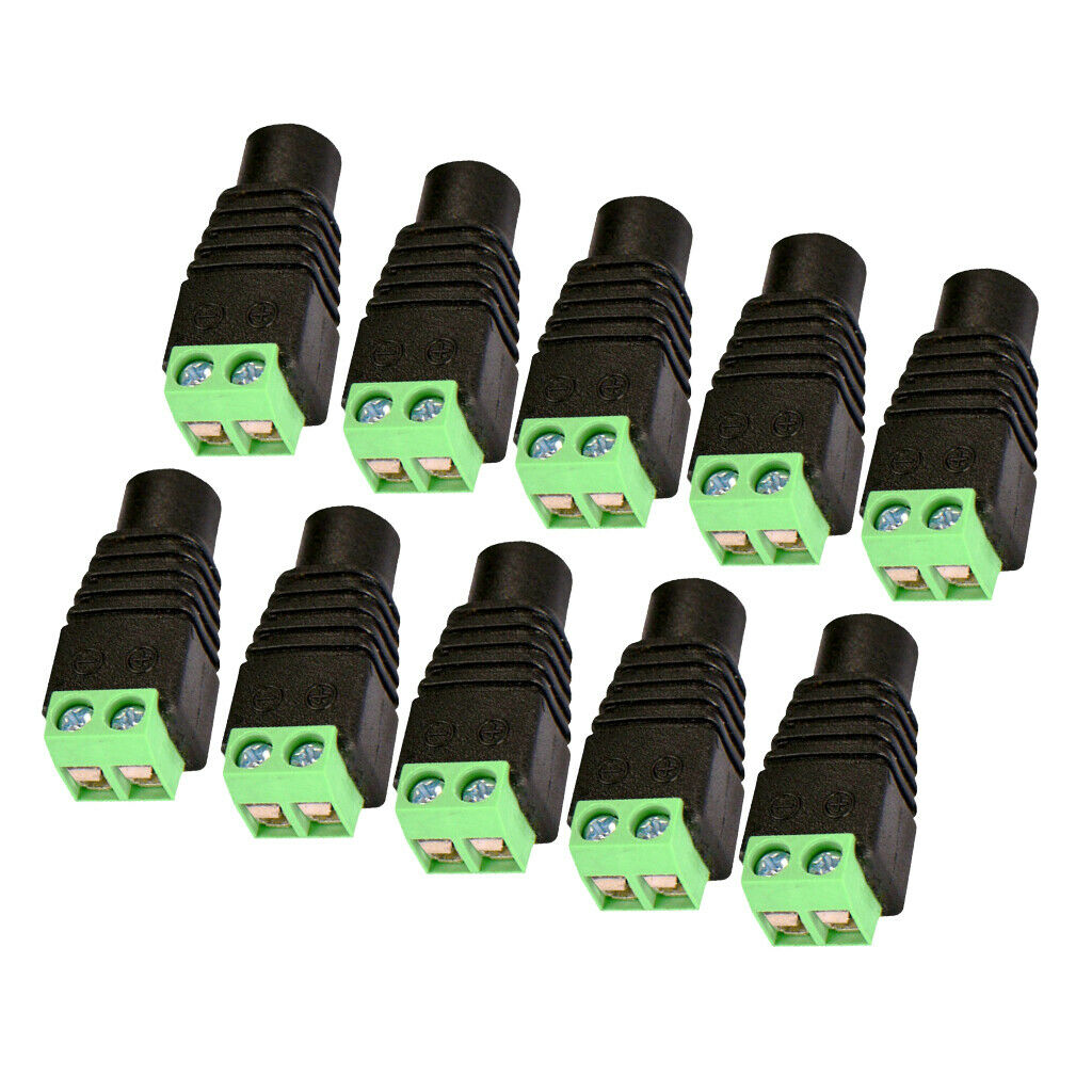 10PCS 12V 10A Female DC Power   Plug Adapter Connector for CCTV Camera