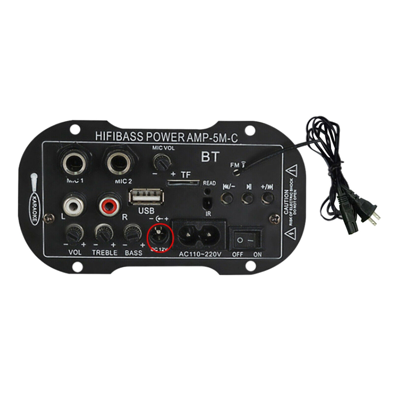 Digital Bluetooth Amplifier Board Mini 12V Stereo Subwoofer Broadcast Sound