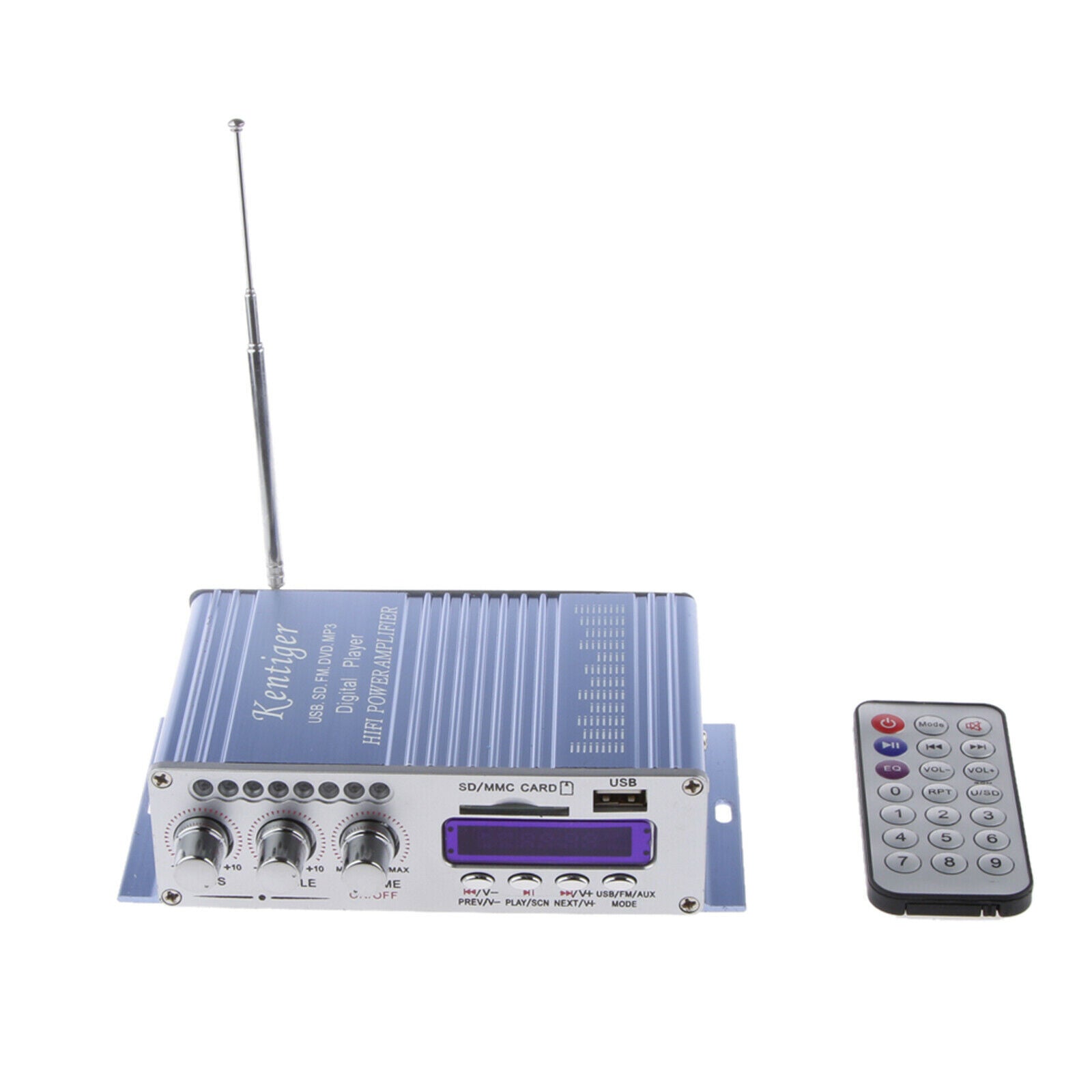 Car Hi-Fi Stereo Amplifier 200W 2CH Booster FM Radio SD Card MP3 USB