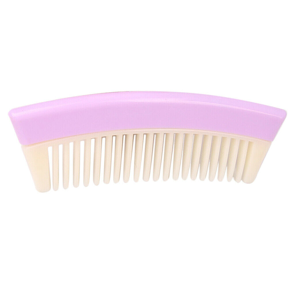Plastic Portable Wide Tooth Detangling Hair Comb Anti-static for Women Purple
