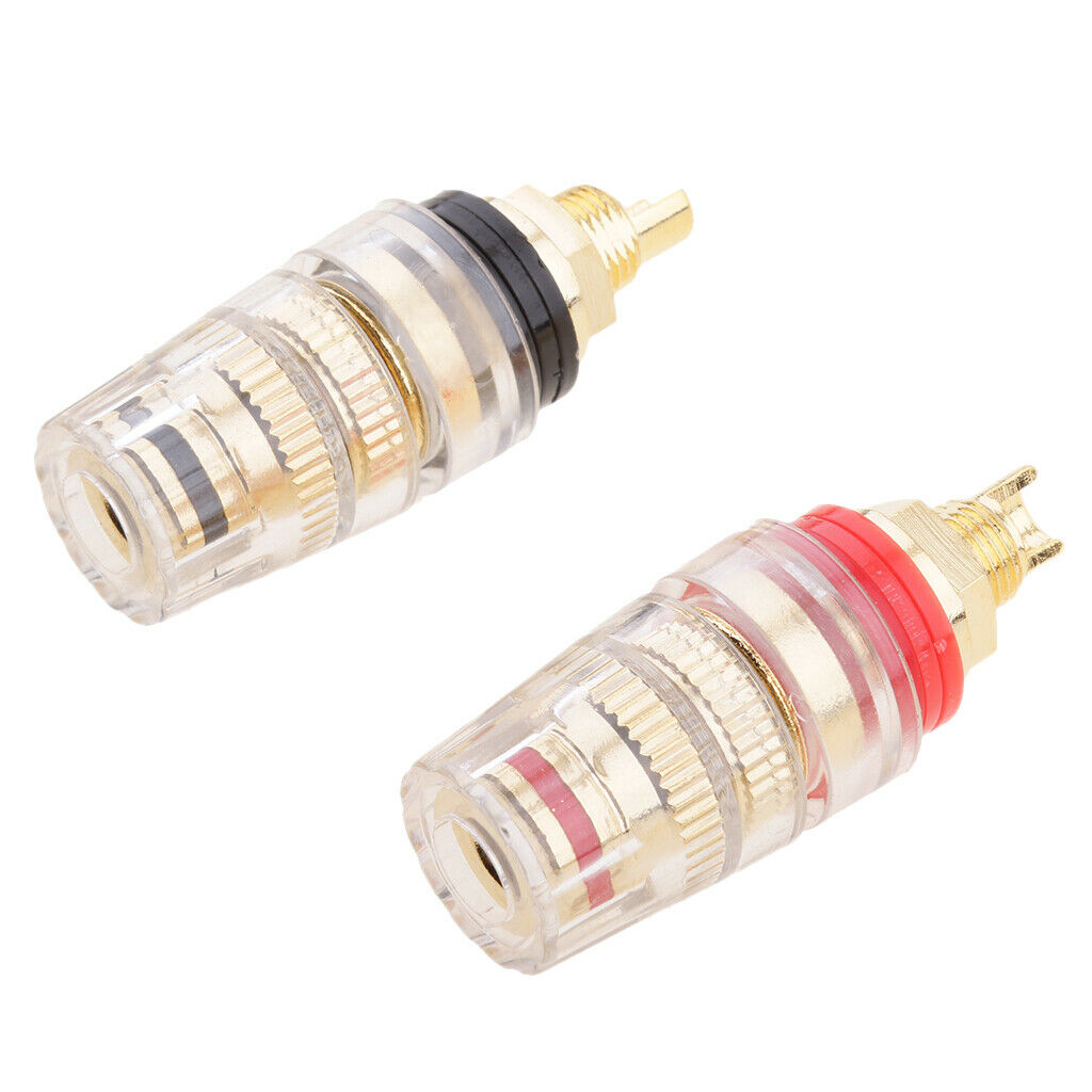 5pairs GoldPlated Speaker Binding Post Terminal Banana Plug Socket Connector