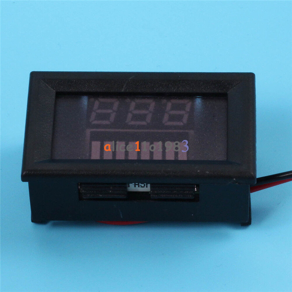 12V ACID Lead Battery Capacity Indicator Charge Level LED Tester Red Voltmeter