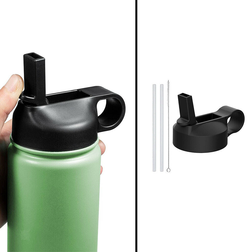 4PCS Straw Lid Flip Top for Wide Mouth 12/16/18/32/40/64oz Water Bottle