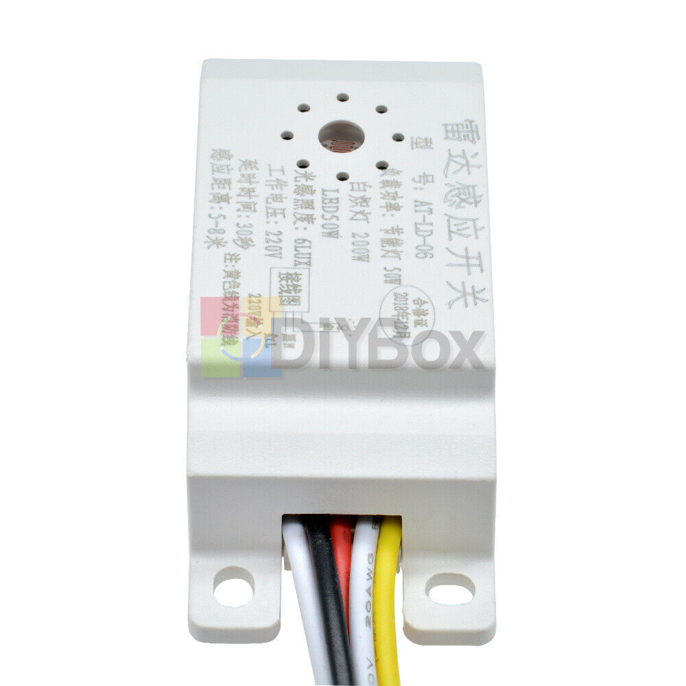 AC 220V Auto Infrared Body PIR Motion Sensor Switch Microwave Radar Detector