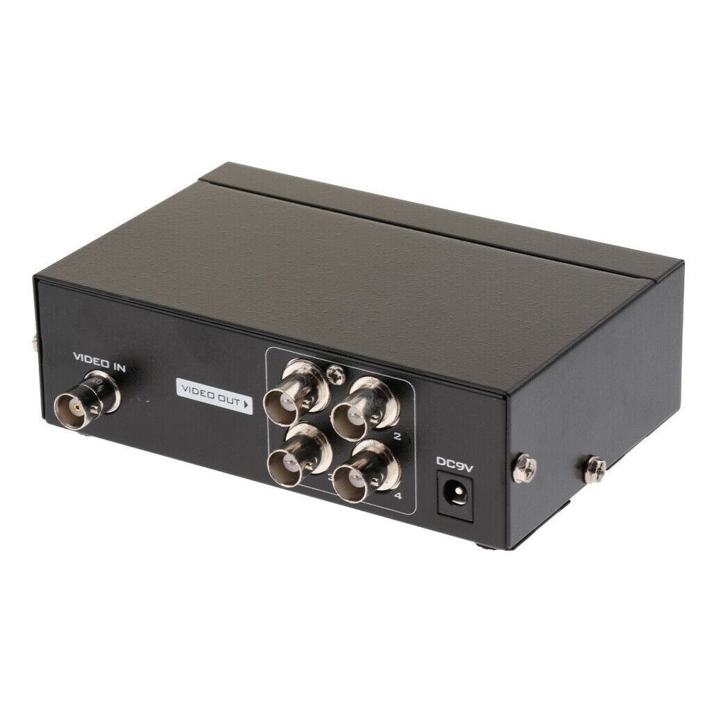 4-Port BNC Composite Video Splitter Distribution For  DVR 1x4