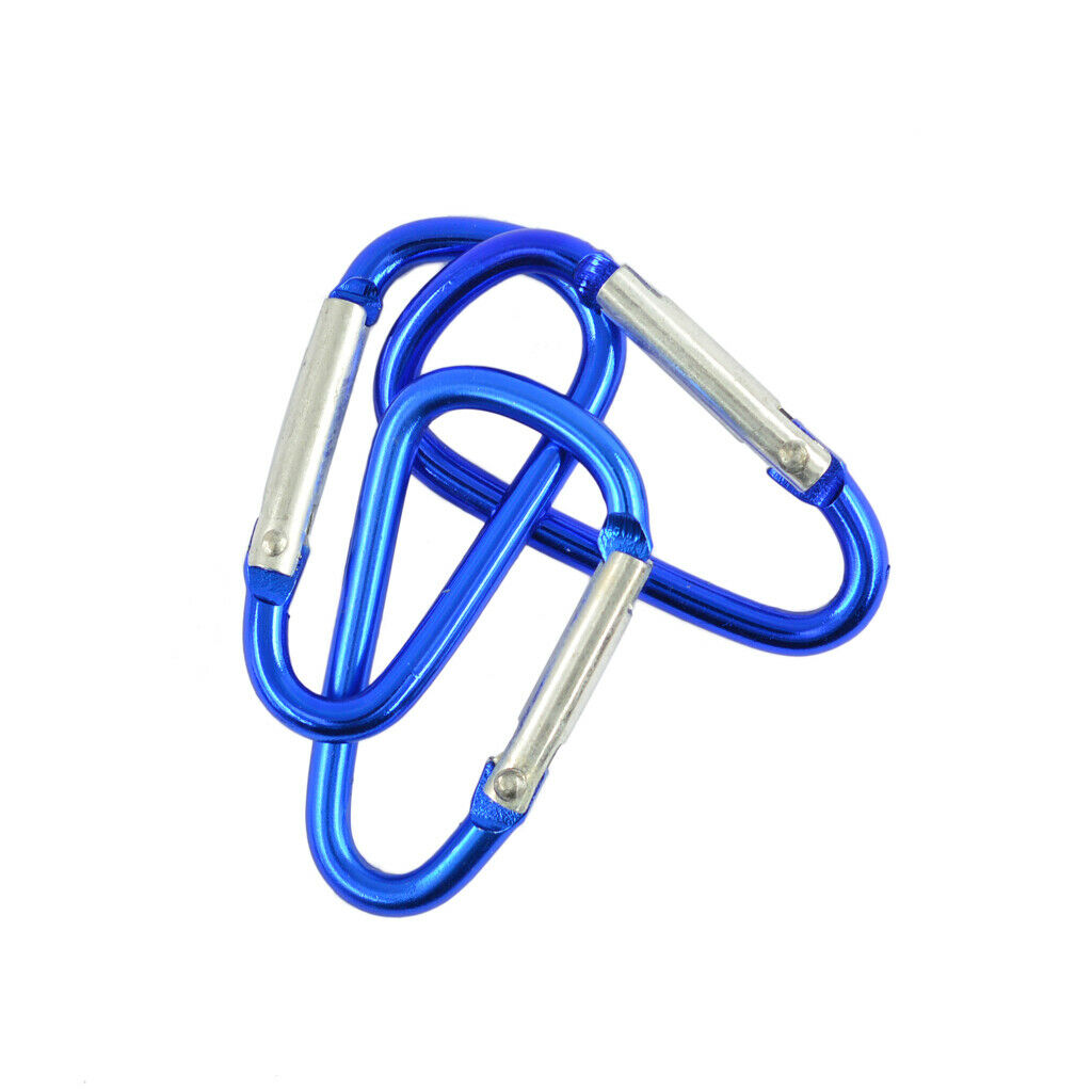 20pcs Camping Climbing Hiking Carabiner Aluminum Alloy Key Hook Clip Buckle