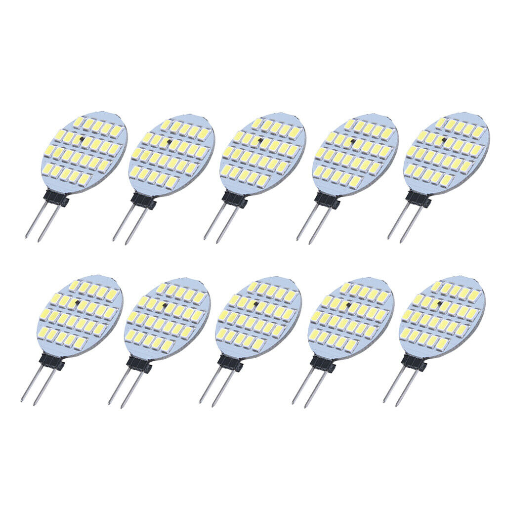 10PCS G4 1210 SMD 24 LED Light Bulb Lamp Bulb White 3000 -3500K DC 12V
