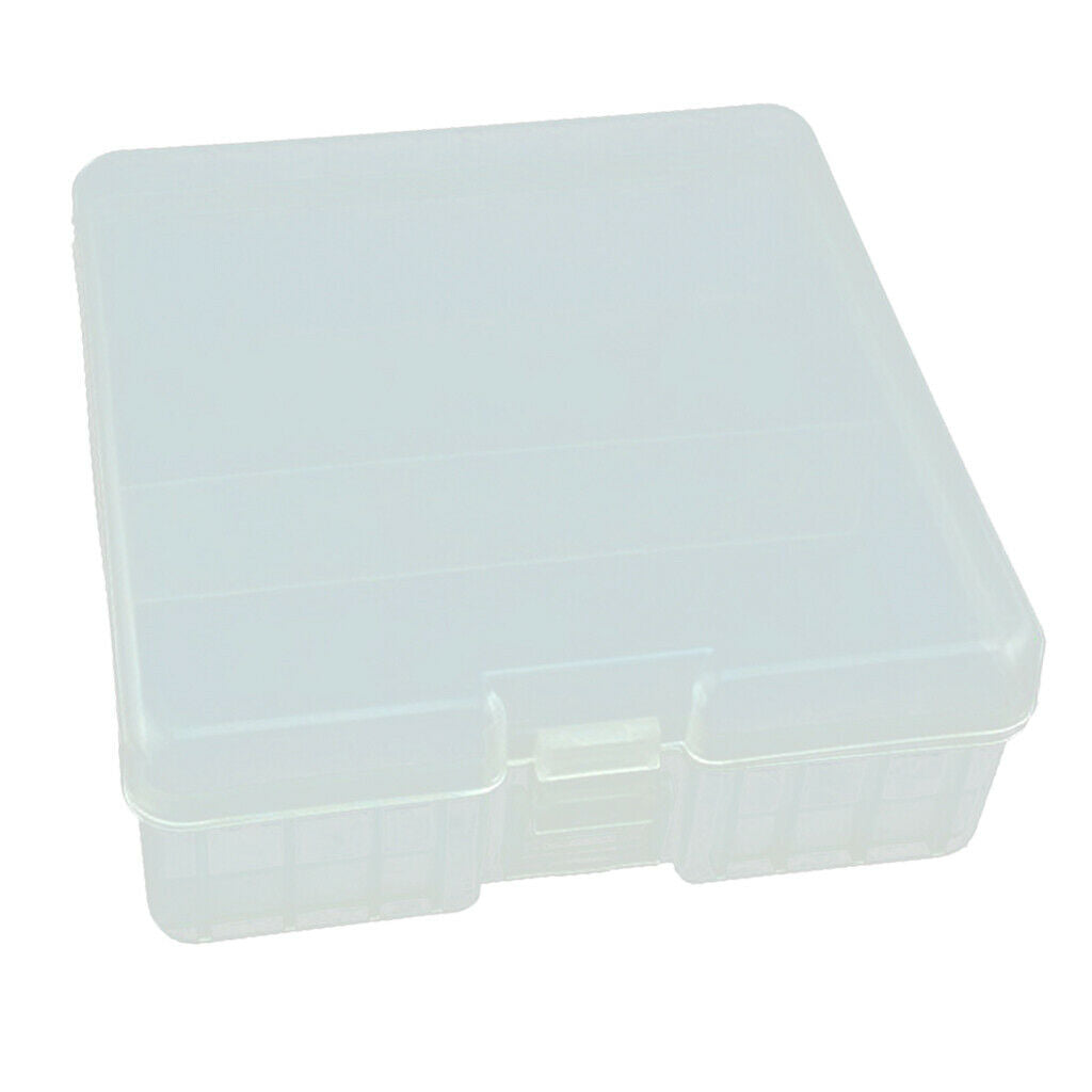 100 x AA Battery Clear Storage Case Holder Rechargeable Batteries Travel
