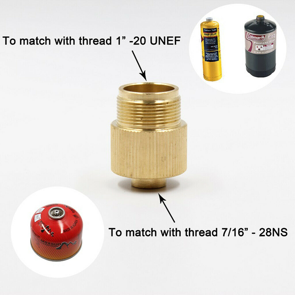 Solid Brass Propane Tank Refill Adapter Connector 1 lb Gas Cylinder Coupler