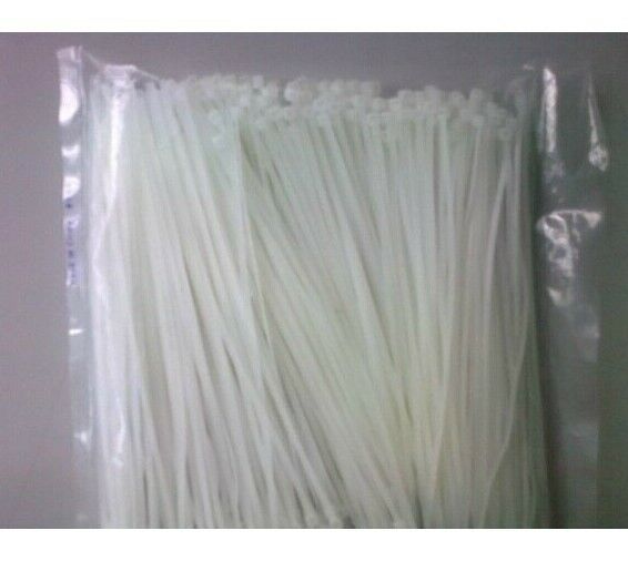 1000 Pcs White Plastic Self Locking Power Cable Wire Zip Ties Straps 3x 60mm