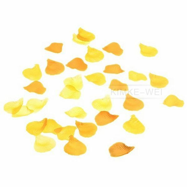 1000 Sunshine Yellow Silk Rose Petals Wedding Flowers