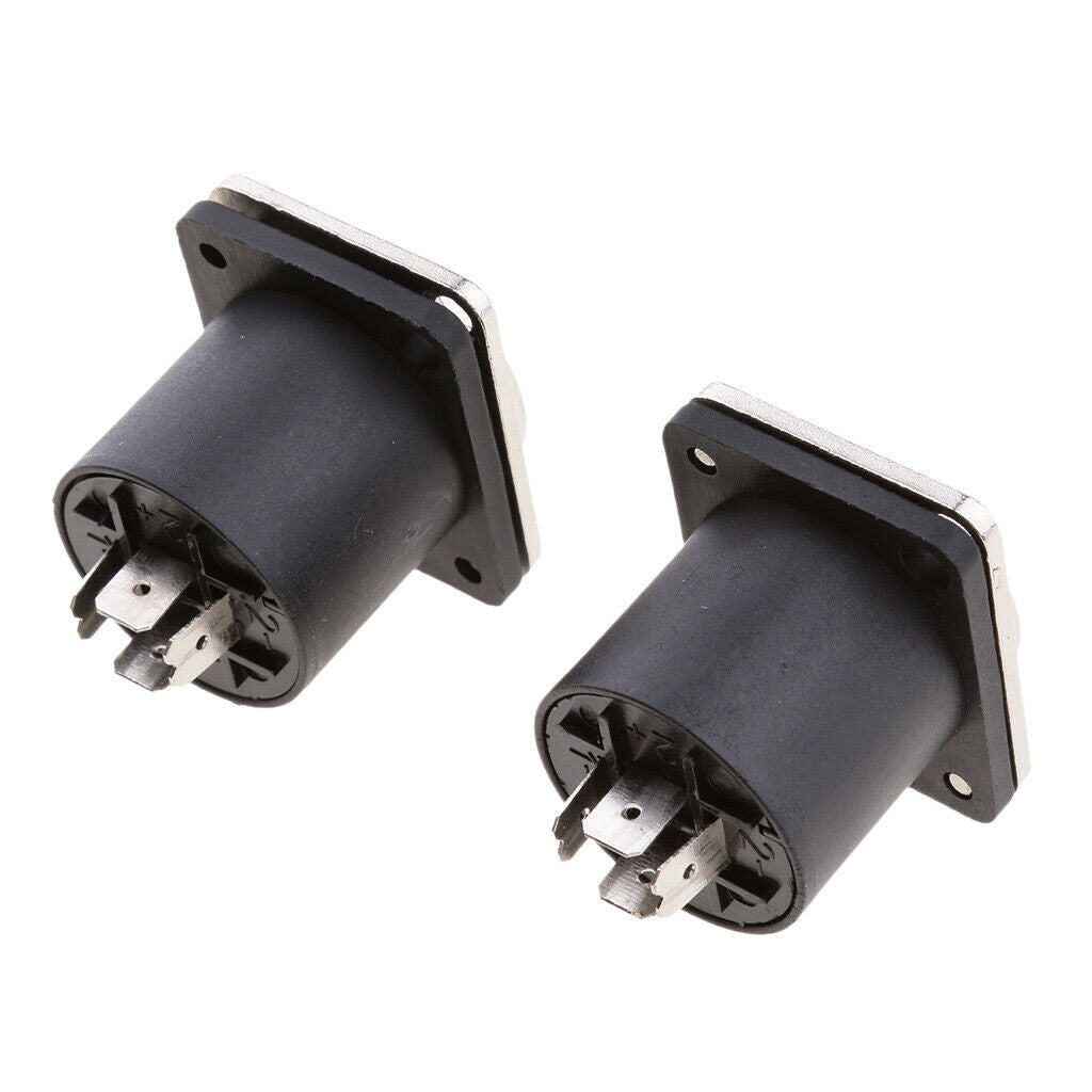 2Pcs Speaker 4 Pin Female Jack Audio Speaker Cable Connector Replacement