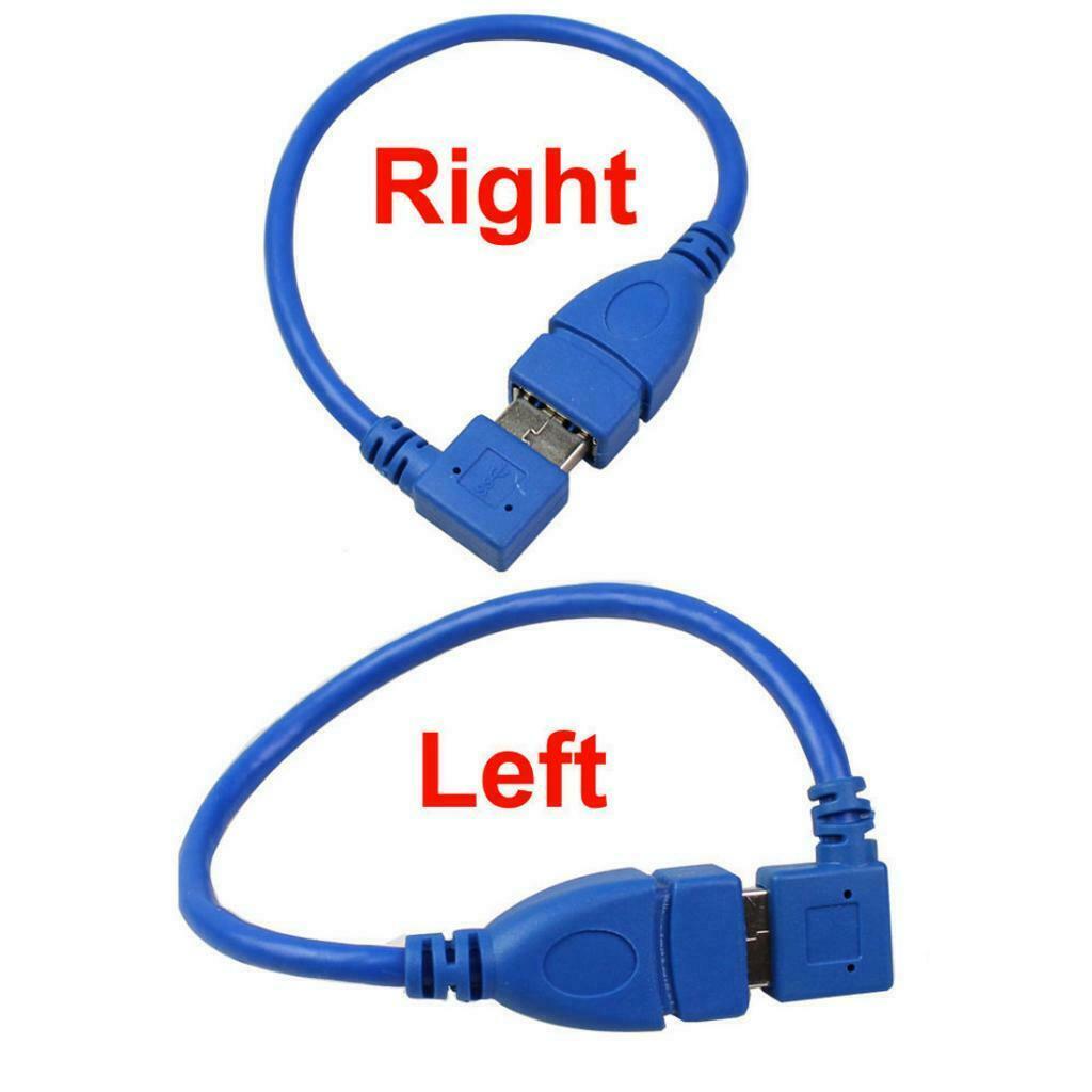 USB 3.0 Extension Cable Left & Right Angle 90 degree A Male to Female Cable