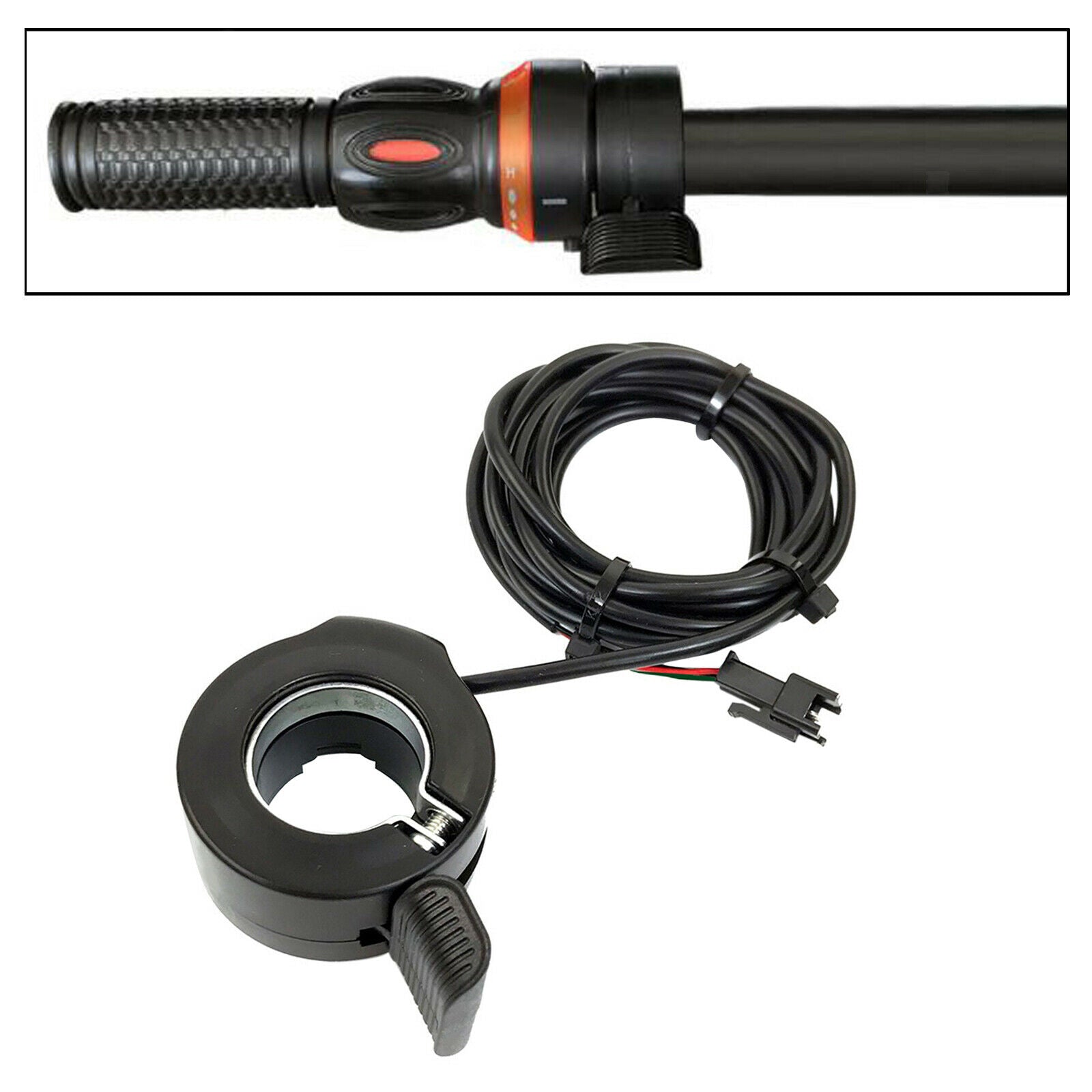 Electric Bicycle Accessories 130X 3Pins Thumb Throttle 12-72V SM/Waterproof Plug