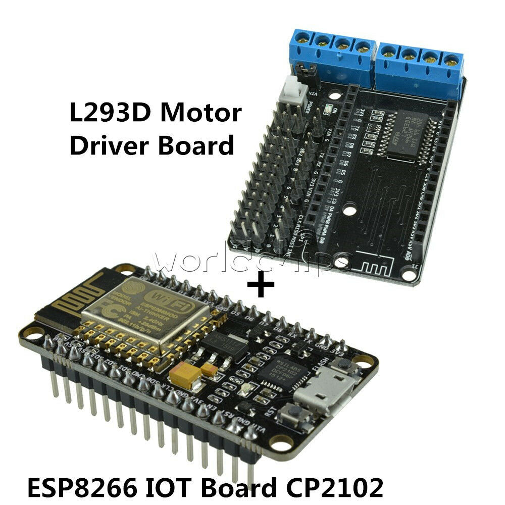 ESP-12E L293D Motor Driver Shield + ESP8266 CP2102 IOT Board for Arduino NodeMcu