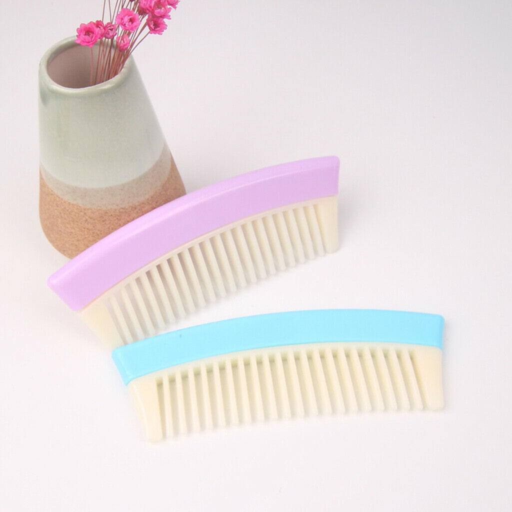 Plastic Portable Wide Tooth Detangling Hair Comb Anti-static for Women Purple