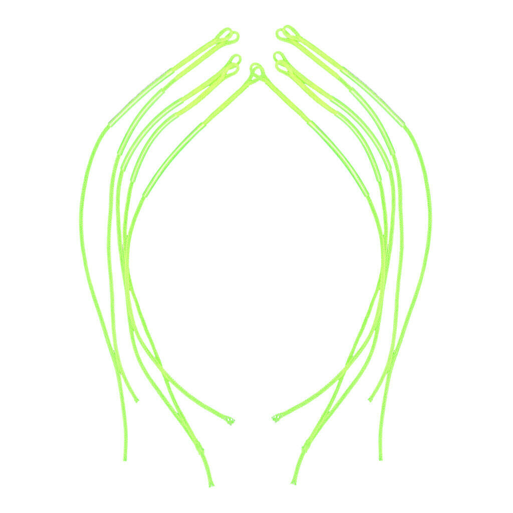 10Pcs Braided Fly Fishing Line Leader Loop Connectors Yellow Capacity 50 lb